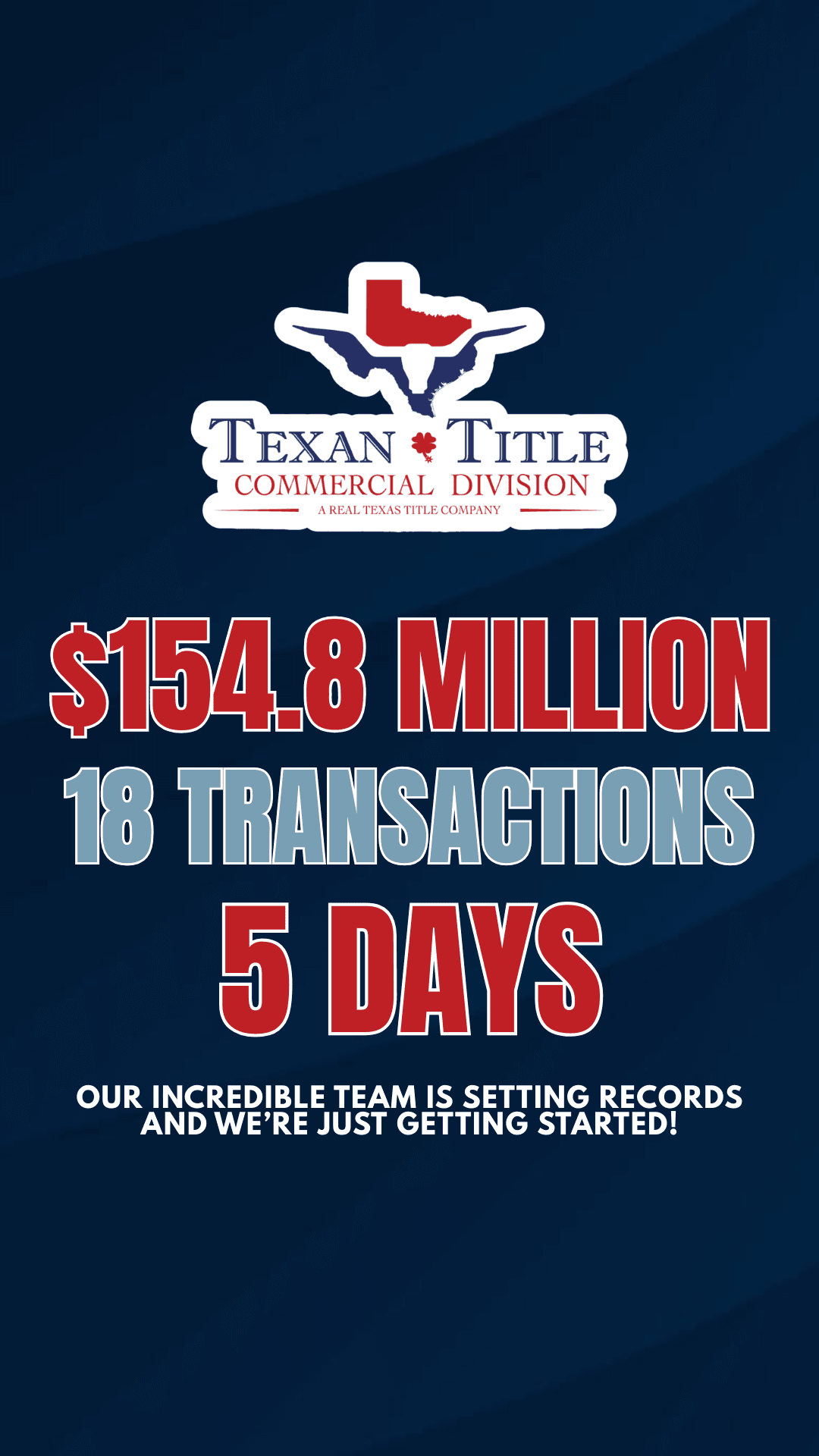 $154.8MM in Transactions Closed in Just 5 Days — TTCD