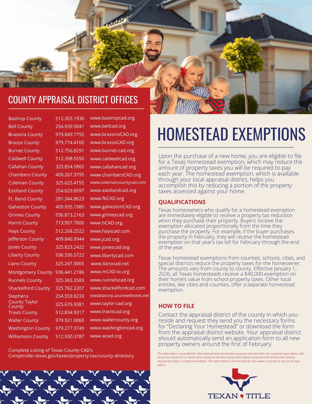 Homestead Exemptions 2026